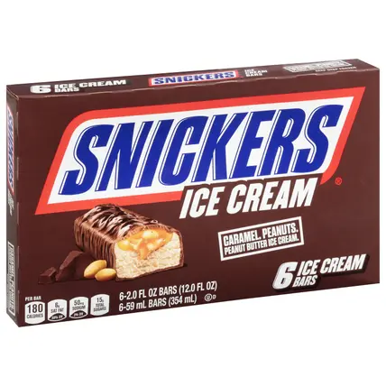Peanut Butter Caramel Ice Cream Bars 6 - 2.0 fl oz Bars
