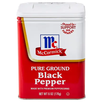 McCormick Black Pepper - Pure Ground, 6 oz