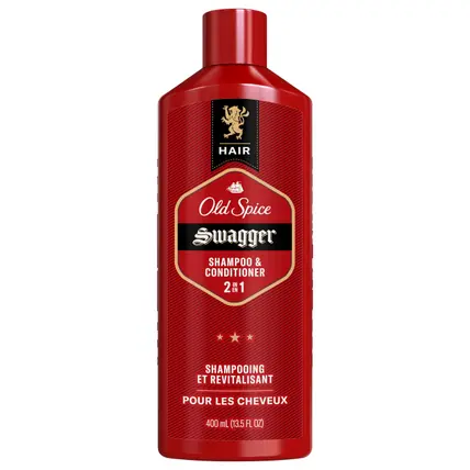 Old Spice Swagger 2in1 Shampoo & Conditioner for Men, Healthier, Fuller, More Moisturized Looking Hair, 13.5 fl oz