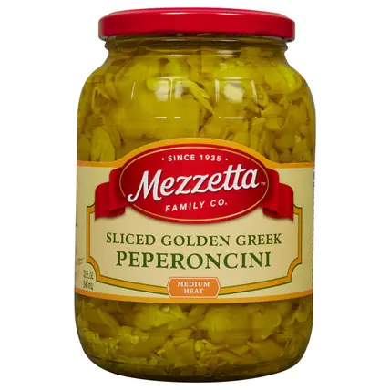 Mezzetta Sliced Golden Greek Peperoncini, 32 fl oz