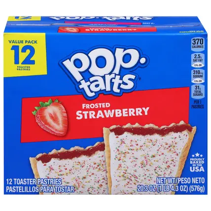 Pop-Tarts Frosted Strawberry Toaster Pastries Value Pack 12 ea