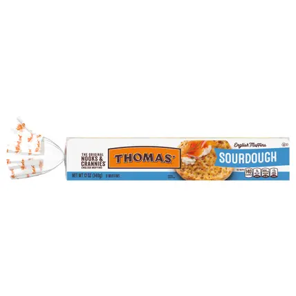 Thomas' Sourdough English Muffins, 6 count, 12 oz