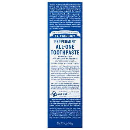 Dr. Bronner's Peppermint All-One Toothpaste