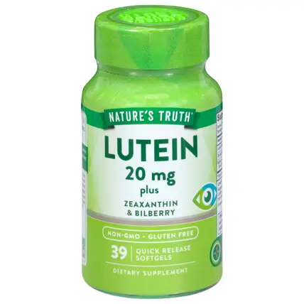 20 mg Lutein Plus Zeaxanthin & Bilberry 39 Quick Release Softgels