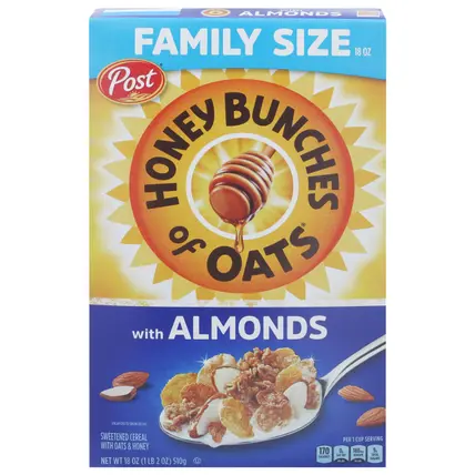 Honey Bunches of Oats with Almonds Cereal Family Size 18 oz