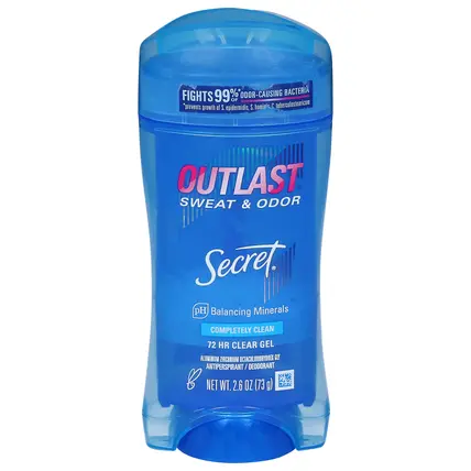 Outlast Clear Gel 72 HR Completely Clean Antiperspirant/Deodorant 2.6 oz