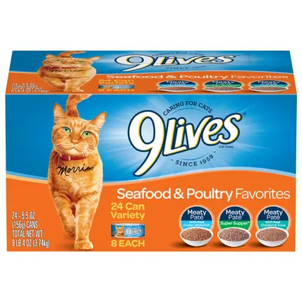 1/132OZ 9LIVES SFD PLTRY VARP