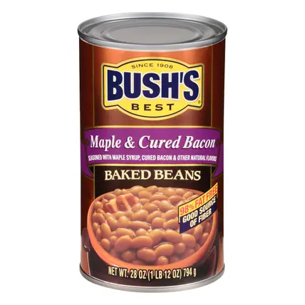 Bush's Best® Maple & Cured Bacon Baked Beans 28 oz. Can
