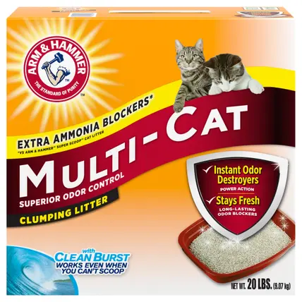 Multi-Cat Clumping Litter, Scented, 20 lb