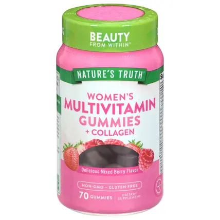 Women's Delicious Mixed Berry Flavor Multivitamin + Collagen 70 Gummies