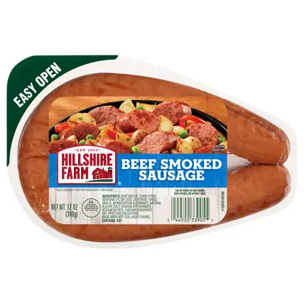 Hillshire Farm Beef Smoked Sausage, 12 oz.