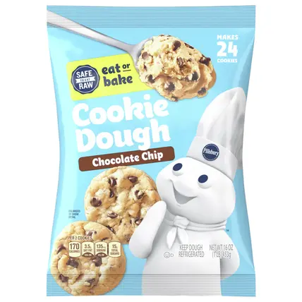 Eat or Bake Refrigerated Cookie Dough, Chocolate Chip, Makes 24 Cookies, 16 oz