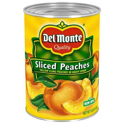 Yellow Cling Sliced Peaches in Heavy Syrup, 15.25 oz Can