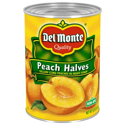 Yellow Cling Peach Halves in Heavy Syrup, 15.25 oz Can