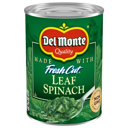 Fresh Cut Leaf Spinach, 13.5 oz Can