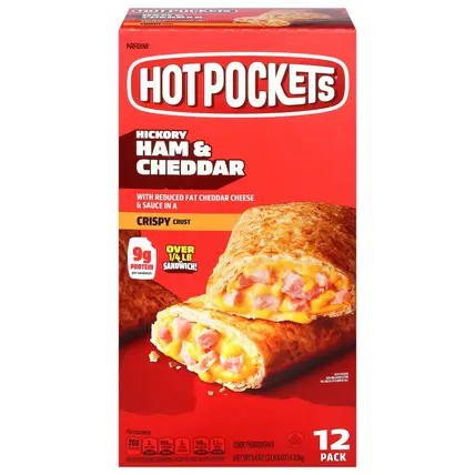 Crispy Crust Hickory Ham & Cheddar Sandwich 12 Pack