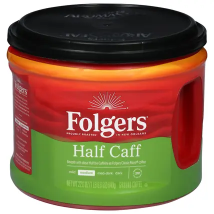 Folgers Half Caff Medium Ground Coffee 22.6 oz