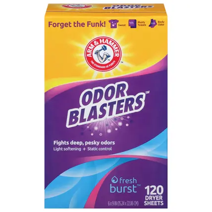 Odor Blasters Fresh Burst Dryer Sheets 120 Each