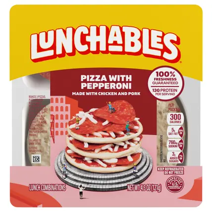 Lunchables Pizza with Pepperoni, 4.3 oz Tray