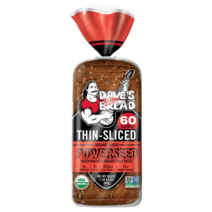 Dave's Killer Bread Powerseed Thin-Sliced, Seeded Organic Bread, 20.5 oz Loaf