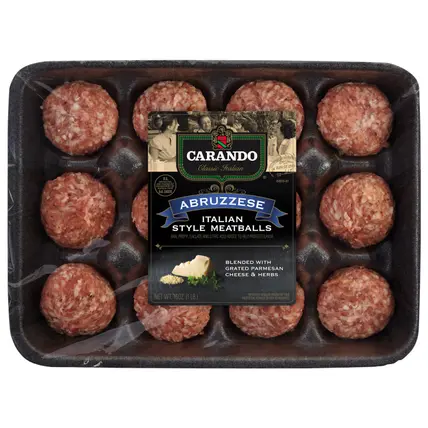 Italian Style Abruzzese Pork Meatballs, 16 oz