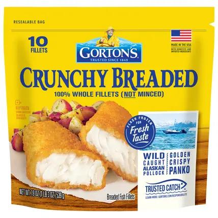 Gorton's Crunchy Breaded Fish Fillets 10 Each