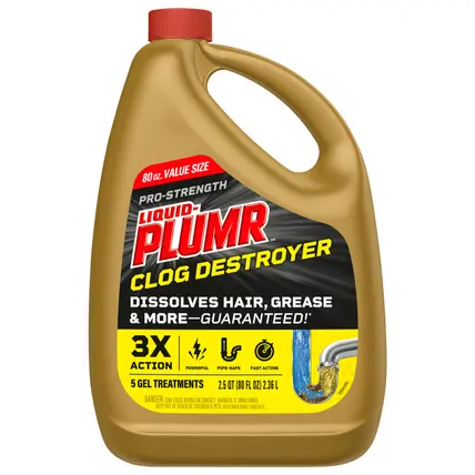 Liquid-Plumr Pro-Strength Clog Destroyer Gel with PipeGuard Liquid Drain Cleaner