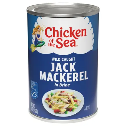 Wild Caught Jack Mackerel in Brine 15 oz