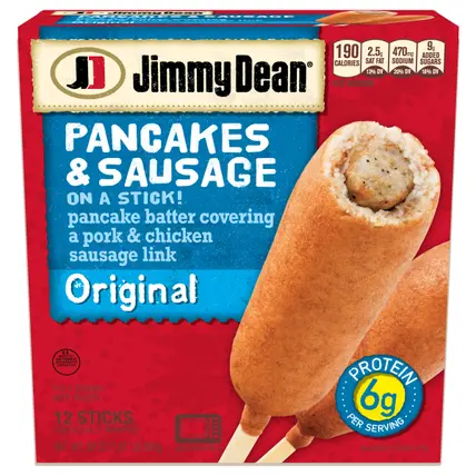 Pancakes & Sausage on a Stick, Frozen Breakfast, 12 Count