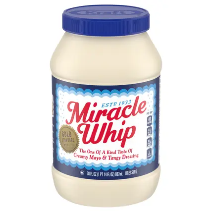 Miracle Whip Mayo-like Dressing, for a Keto and Low Carb Lifestyle, 30 fl oz Jar