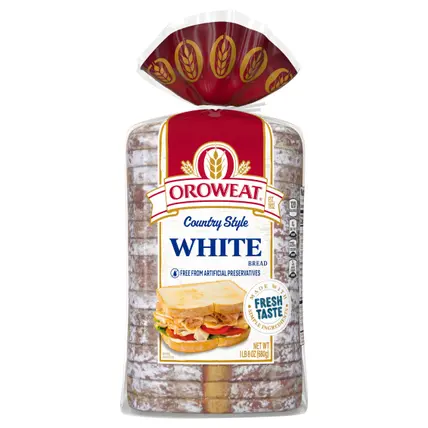Country Style Plain Bread, 24 oz