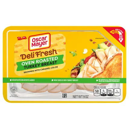 Oscar Mayer Deli Fresh Oven Roasted Turkey Breast, for a Low Carb Lifestyle, 9 oz Tray