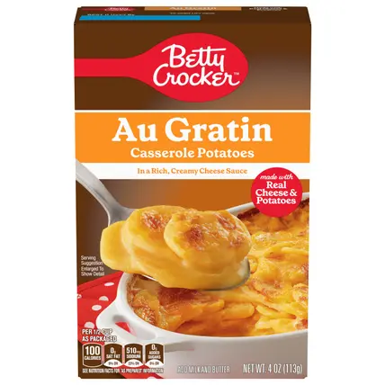 Au Gratin Casserole Potatoes, Made with Real Cheese, 4 oz Box