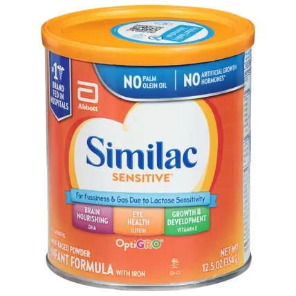 Sensitive 0-12 Months Milk-Based Powder Infant Formula with Iron 12.5 oz