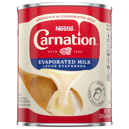 Nestlé Carnation Evaporated Milk, Vitamin D Added, Shelf Milk, Evaporated Milk Canned
