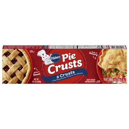 Premade Refrigerated Pie Crust, Two Pie Crusts, 14.1 oz