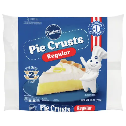 Frozen Pie Crust, Regular, Two 9-Inch Pie Crusts And Pans, 2 Ct, 10 oz