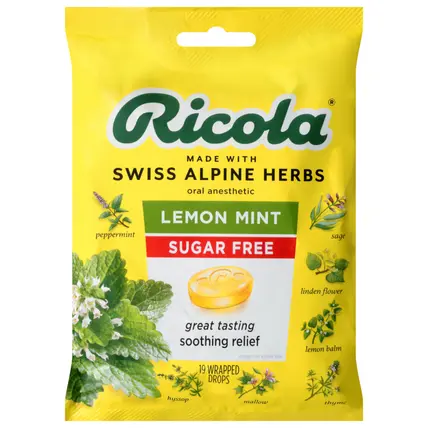 Sugar Free Drops Lemon Mint Oral Anesthetic 19 Each