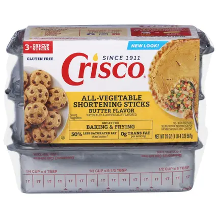 Gluten Free All Vegetable Butter Flavor Shortening Sticks 20 oz