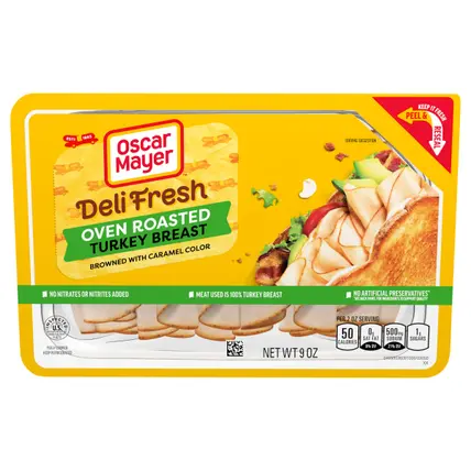 Oscar Mayer Deli Fresh Oven Roasted Turkey Breast, for a Low Carb Lifestyle, 9 oz Tray
