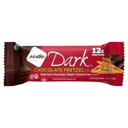 NuGo Dark Chocolate Pretzel Protein Bar 1.7 6oz