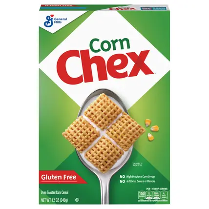 Corn Chex Gluten Free Breakfast Cereal, Homemade Chex Mix Ingredient, 12 oz
