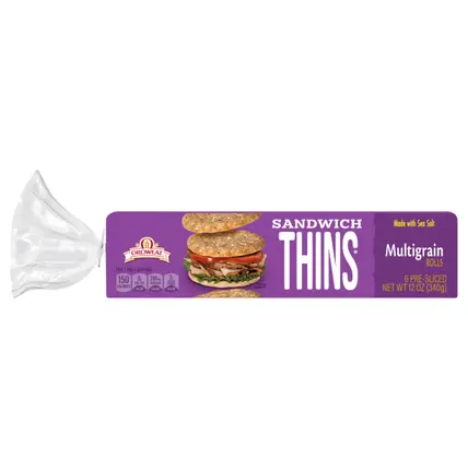 Multigrain Sandwich Thins, 6 count, 12 oz