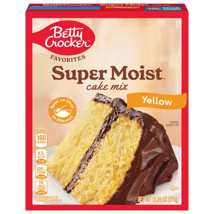 Favorites Super Moist Yellow Cake Mix, Holiday Baking, 13.25 oz
