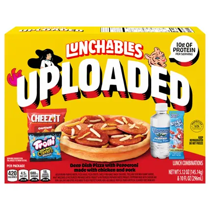 Lunchables Uploaded Deep Dish Pizza with Pepperoni Snack Kit, 15.12 oz Box
