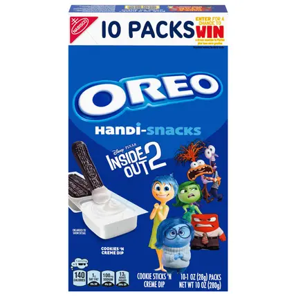 Handi-Snacks OREO Cookie Sticks 'N Creme Dip Snack Packs, 10 Snack Packs