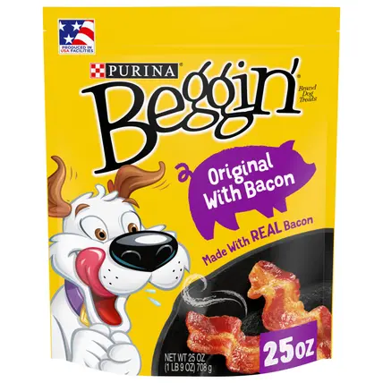 Beggin' Strips Dog Treats, Original With Bacon Flavor - 25 oz. Pouch
