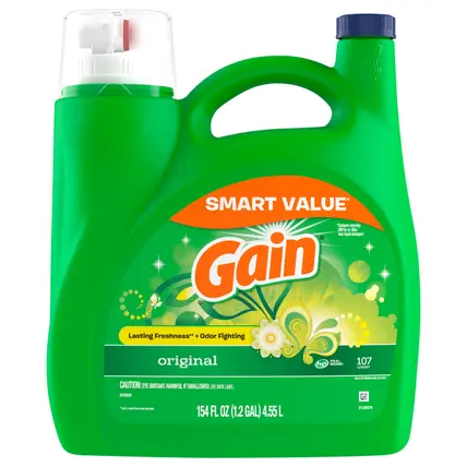 Liquid Laundry Detergent, Original Scent, 154 fl oz, 107 loads, Freshness + Odor Fighting, Laundry Detergent Liquid Soap, HE compatible