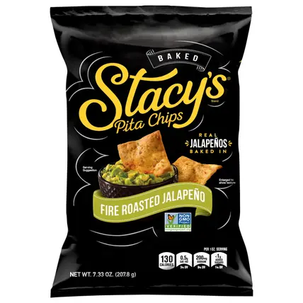 Stacy's Baked Pita Chips Fire Roasted Jalapeno 7.33 Oz