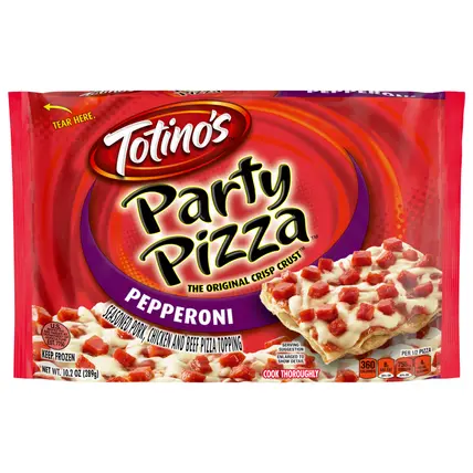 Totino's Party Pizza, Pepperoni, Frozen Snacks, 1 Ct, 10.2 oz